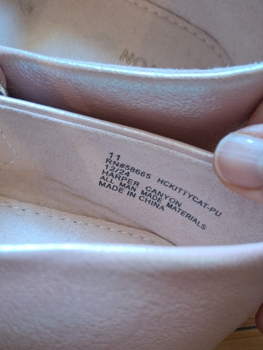 Harper Canyon Shimmery Pink Cat Mary Janes - Picture 7 of 7